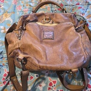 Lusher Co. Brown Leather Women's Backpack